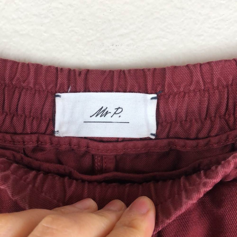 MR P. Slub Linen and Cotton Blend Drawstring Short Sz 34 - Picture 6 of 11